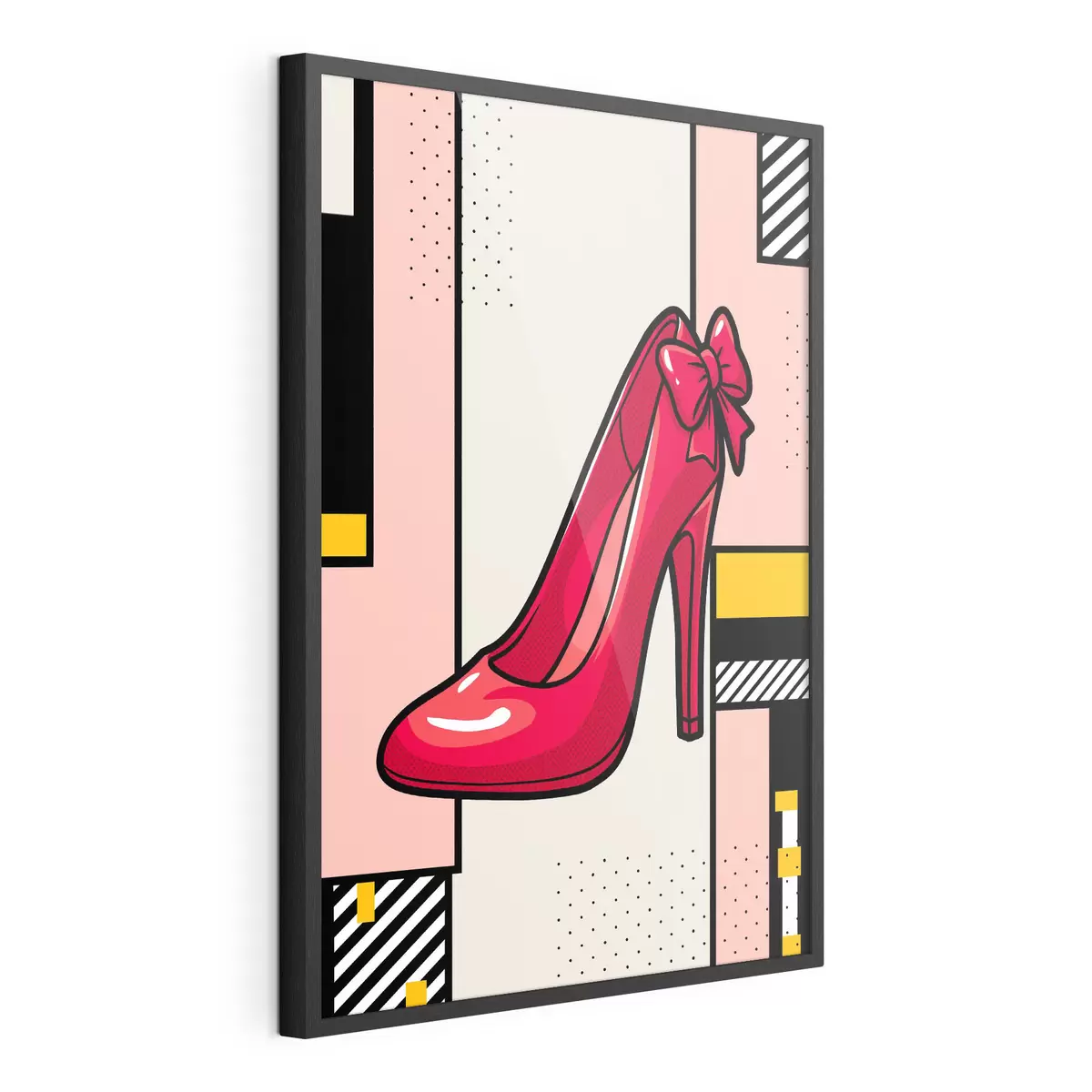 Poster Un elegante tacco rosso su uno sfondo giocoso f50785