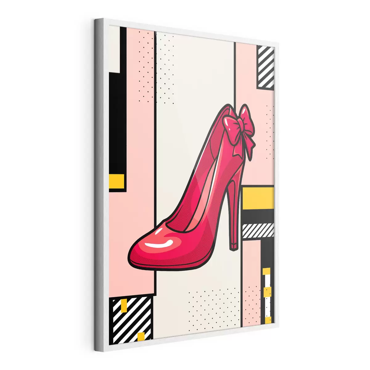 Poster Un elegante tacco rosso su uno sfondo giocoso f50785