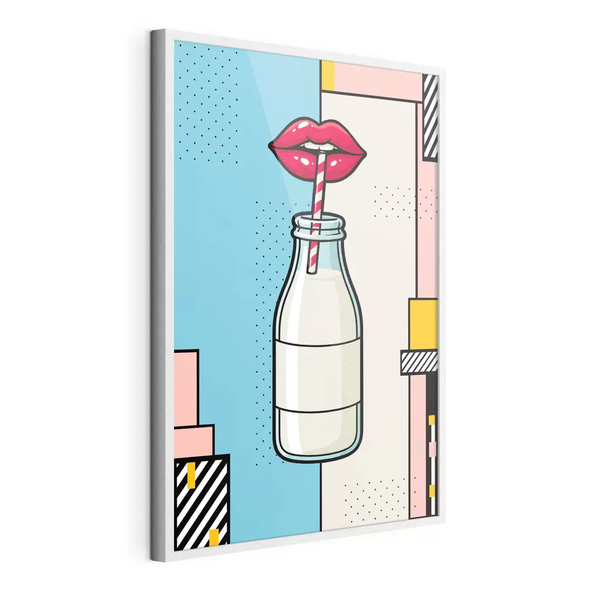 Poster Sorseggiando da una bottiglia dal design elegante f50786