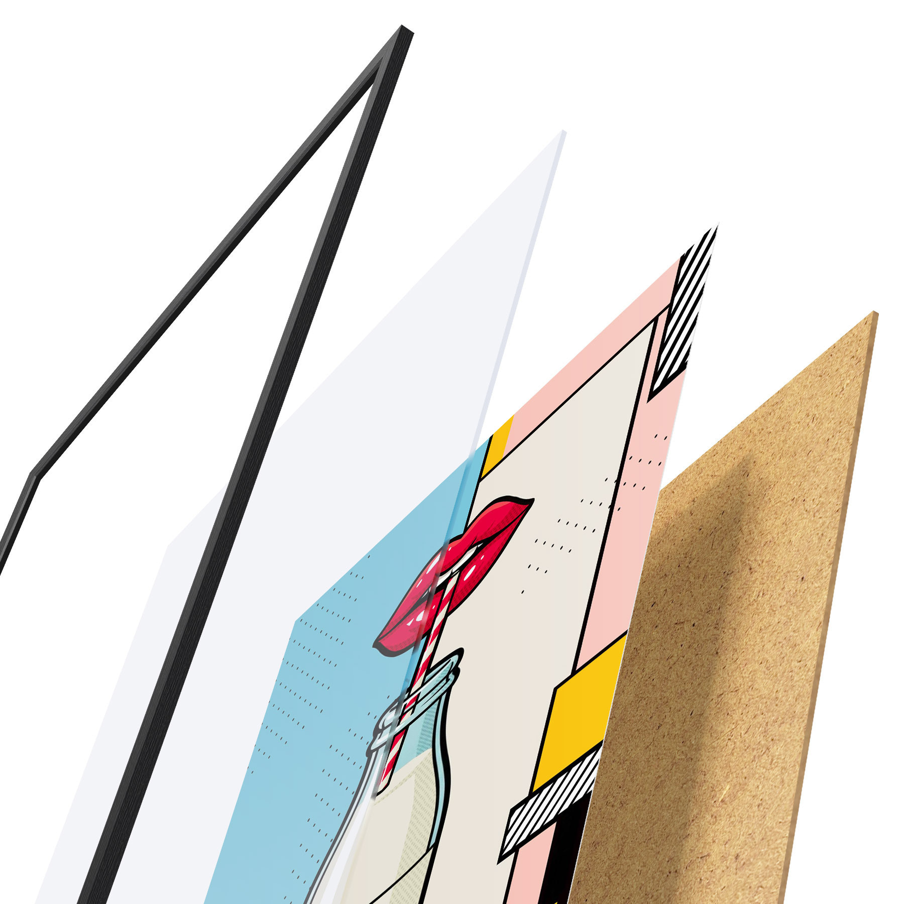 Poster Sorseggiando da una bottiglia dal design elegante f50786