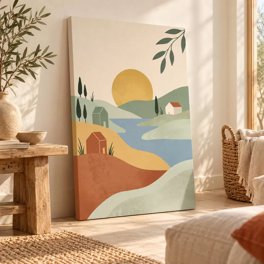 Quadro Paesaggio sereno dai colori tenui nr. s50729