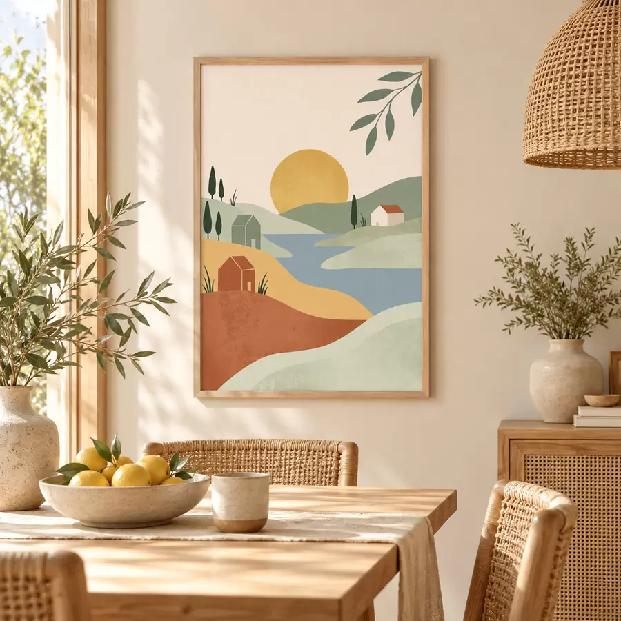 carta da parati Paesaggio sereno nella luce del tramonto nr. f50729