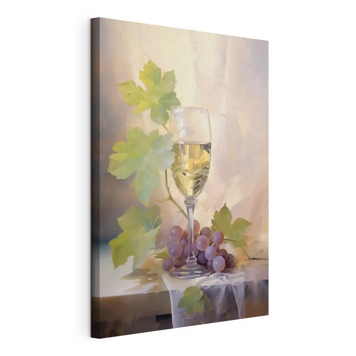 Quadro Un bicchiere di vino e dell'uva, riproduzione di un dipinto nr. s51123