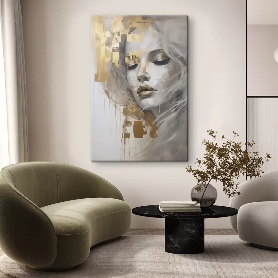 Quadro Ritratto astratto di una giovane donna, che imita un dipinto nr. s51130