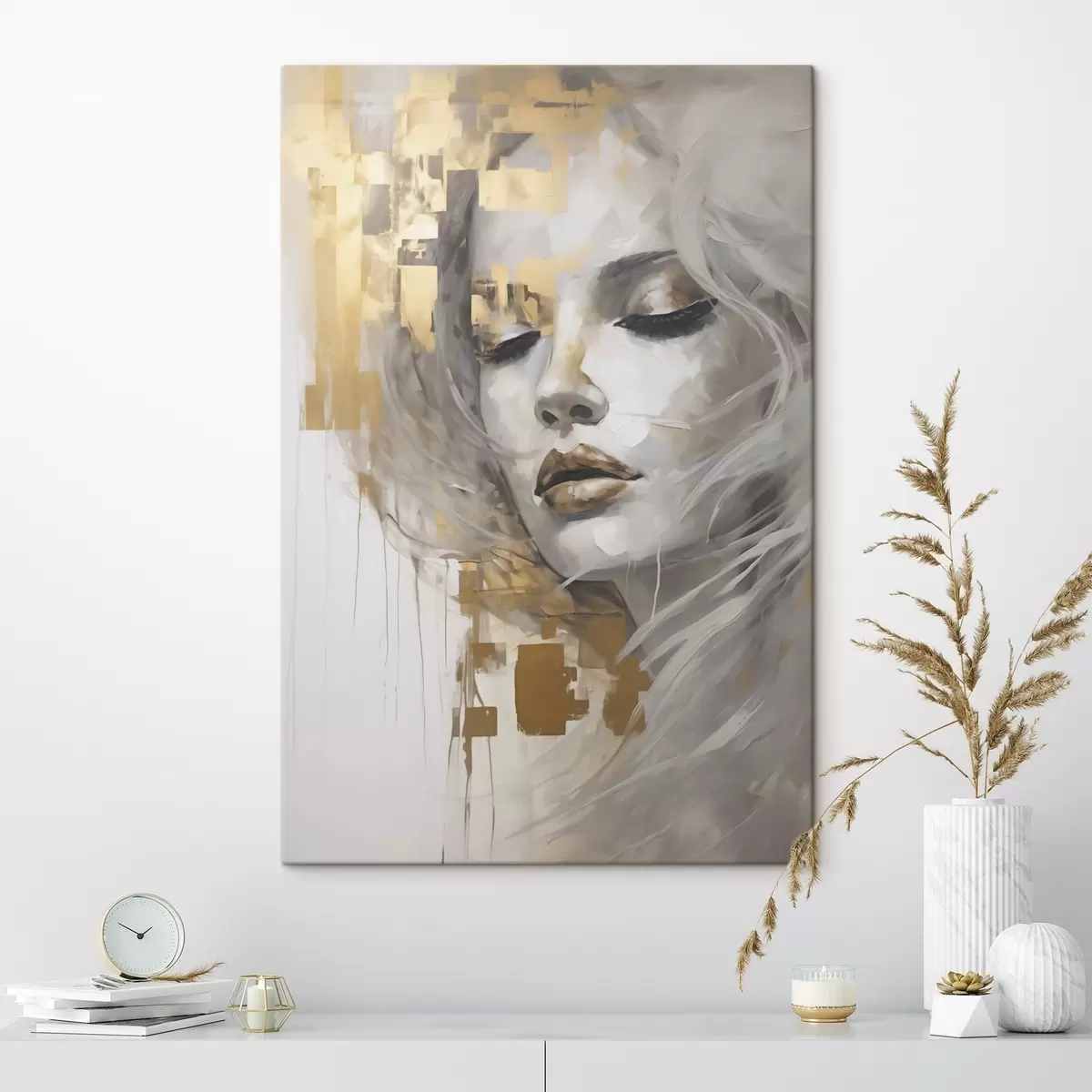Quadro Ritratto astratto di una giovane donna, che imita un dipinto nr. s51130