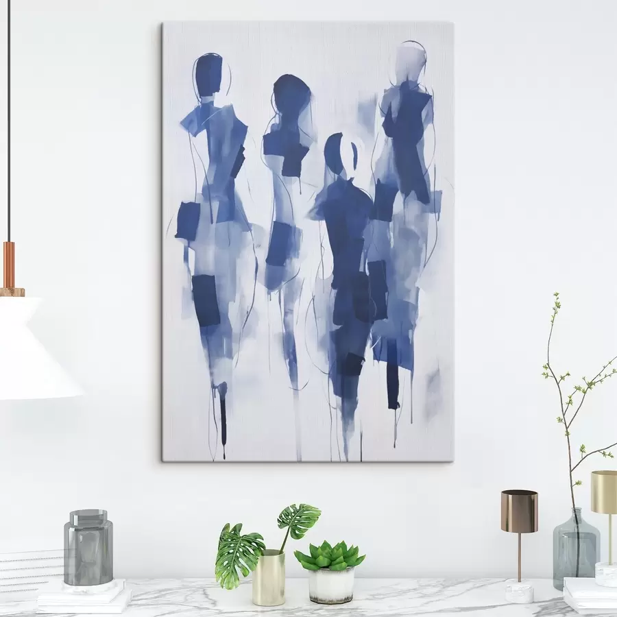 Quadro Silhouette astratte, imitazione della pittura nr. s51131