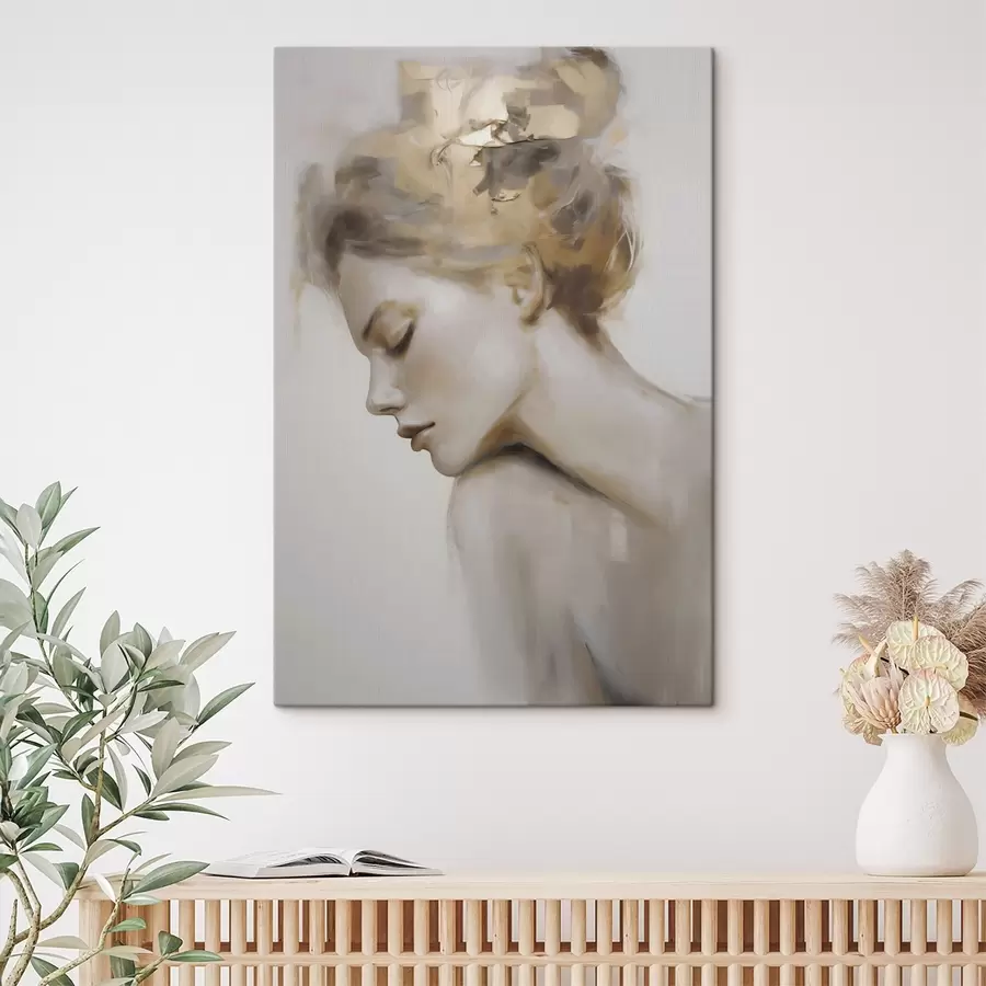 Quadro Ritratto di una ragazza con gli occhi chiusi nr. s51133