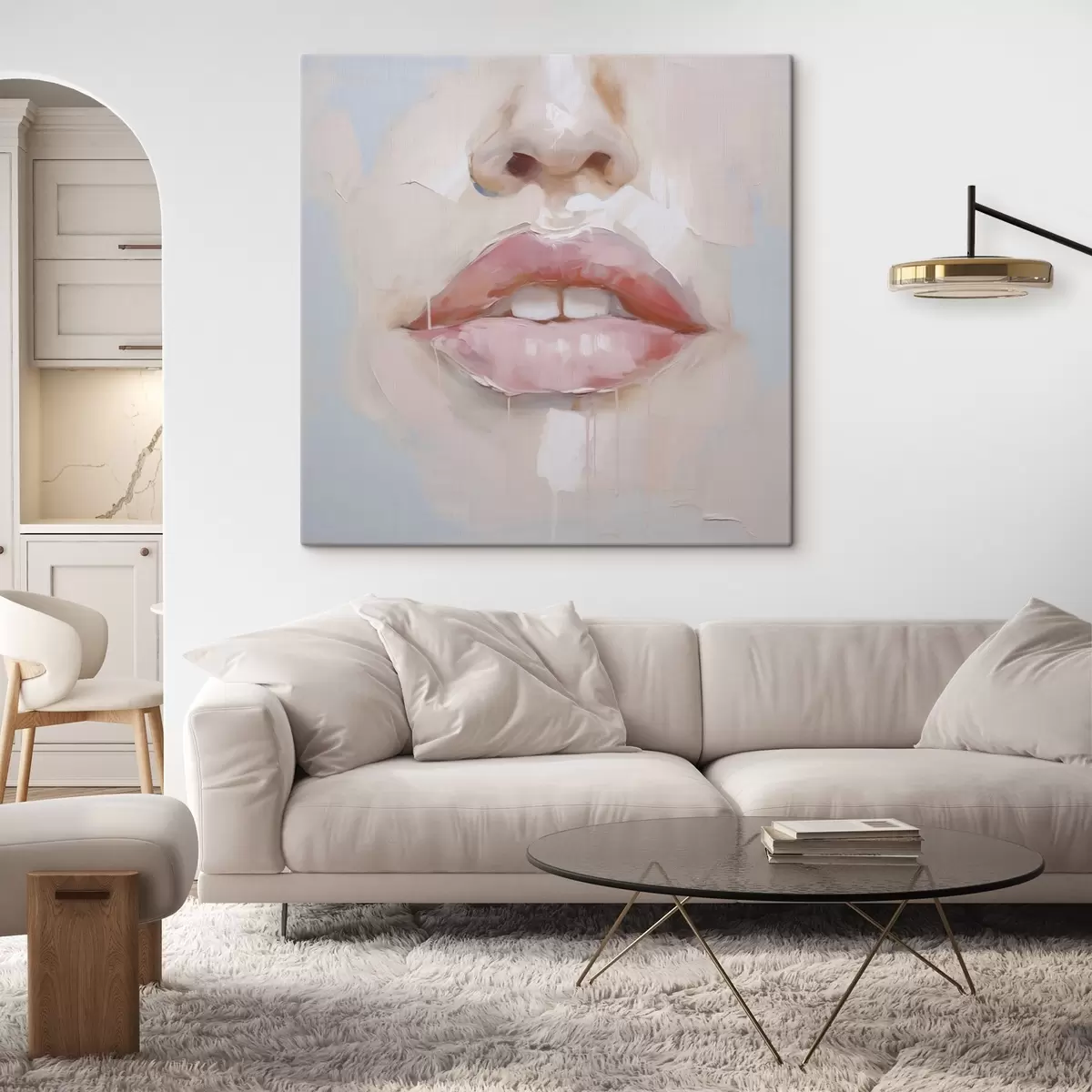 Quadro Labbra, imitazione di un dipinto nr. s51138