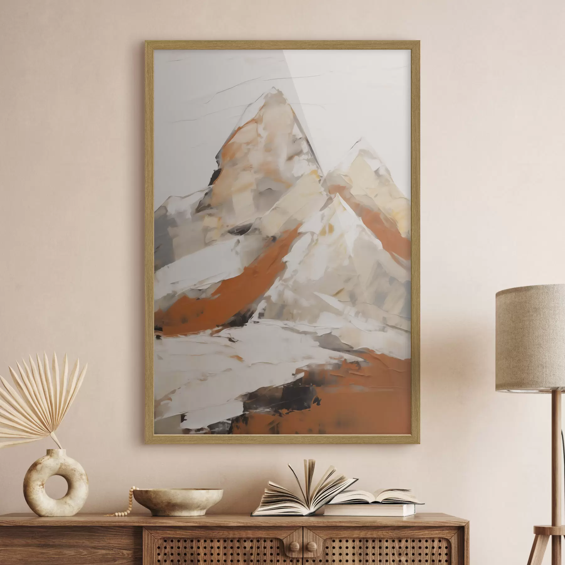 carta da parati Montagne astratte, imitazione di un dipinto nr. f51126