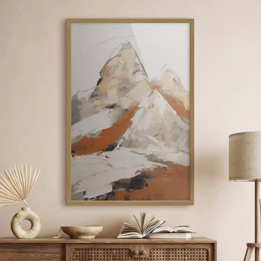 carta da parati Montagne astratte, imitazione di un dipinto nr. f51126