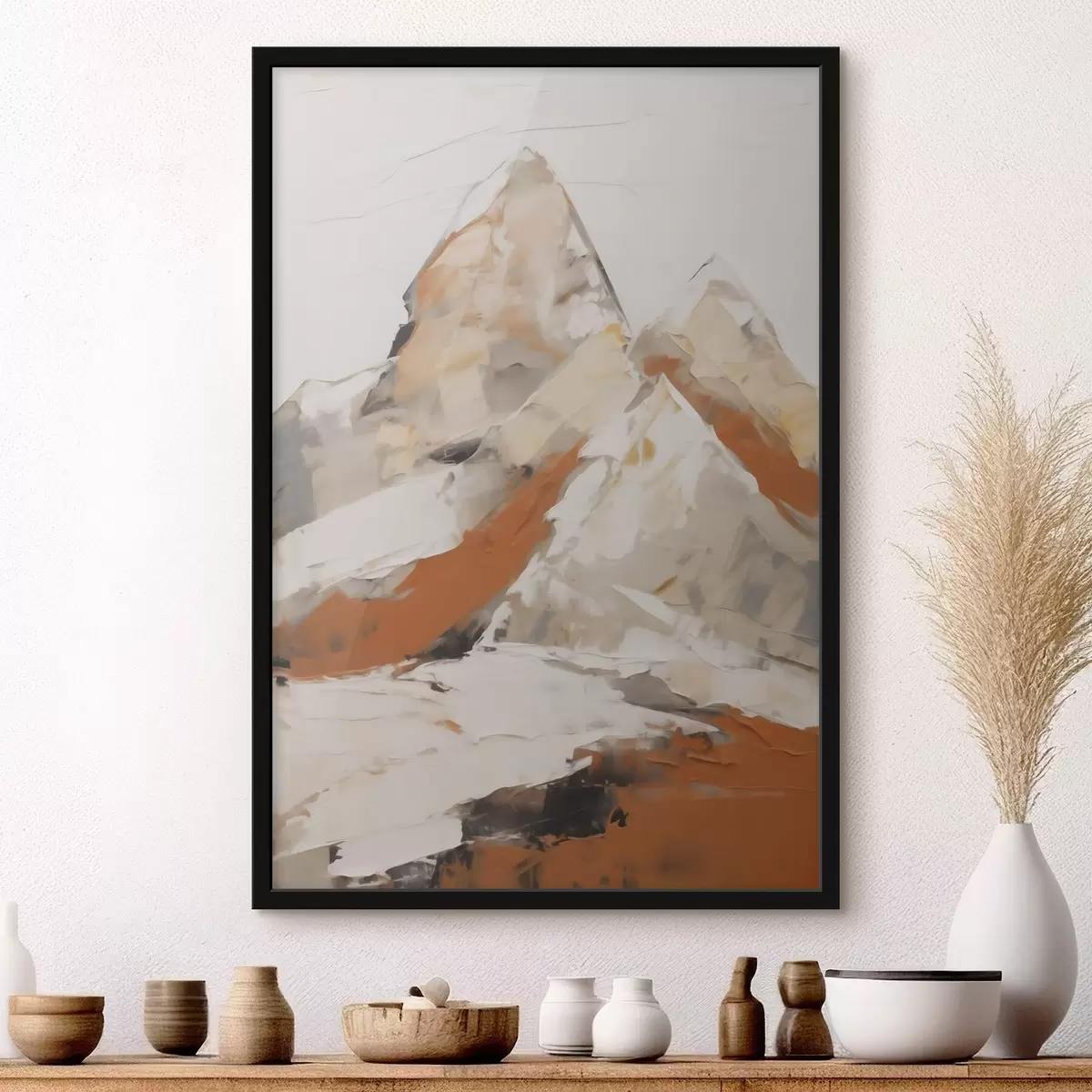Poster Montagne astratte, imitazione di un dipinto f51126