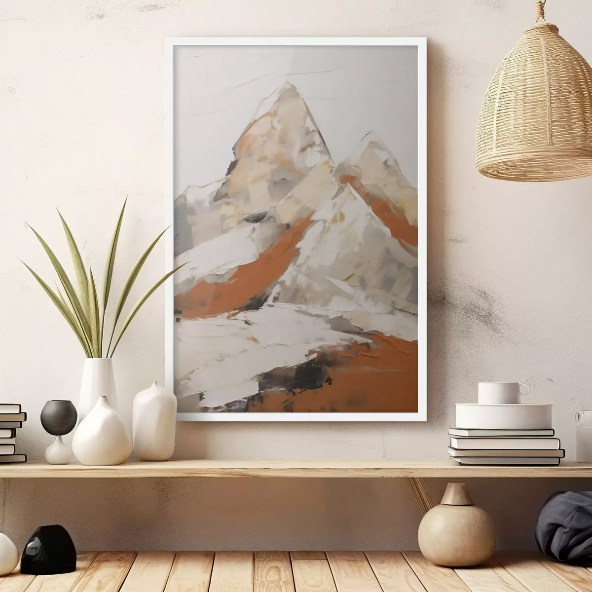 Poster Montagne astratte, imitazione di un dipinto f51126