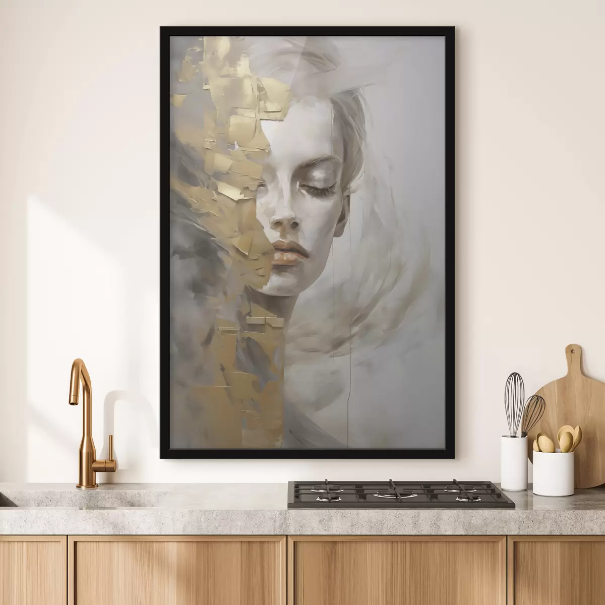 Poster Ritratto astratto, imitazione di un dipinto f51129