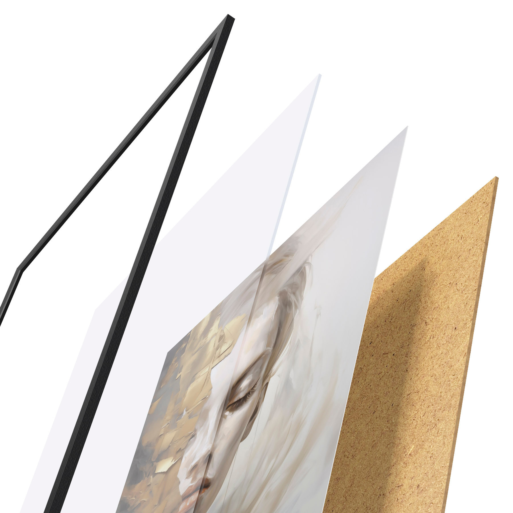 Poster Ritratto astratto, imitazione di un dipinto f51129