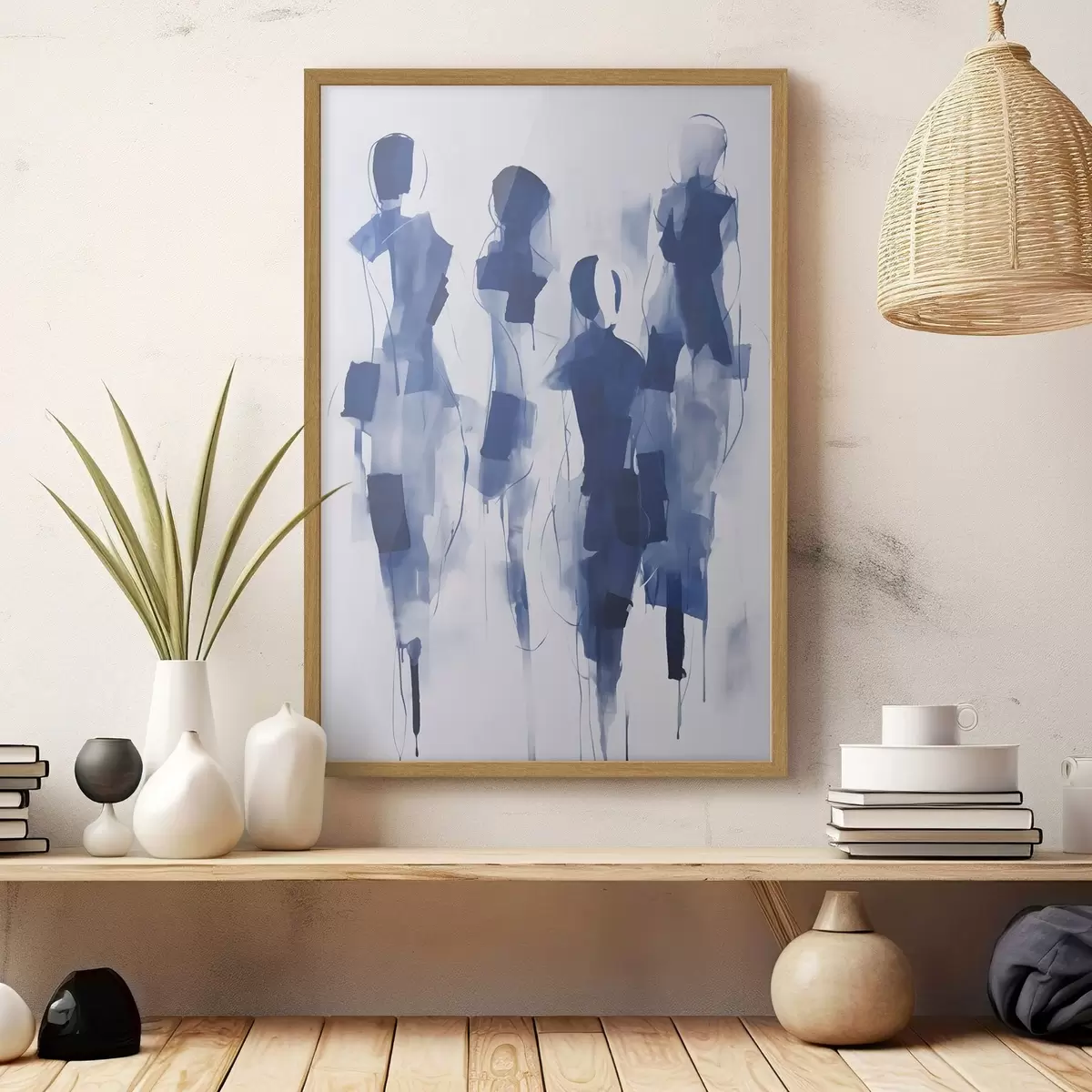 Poster Silhouette astratte, imitazione della pittura f51131