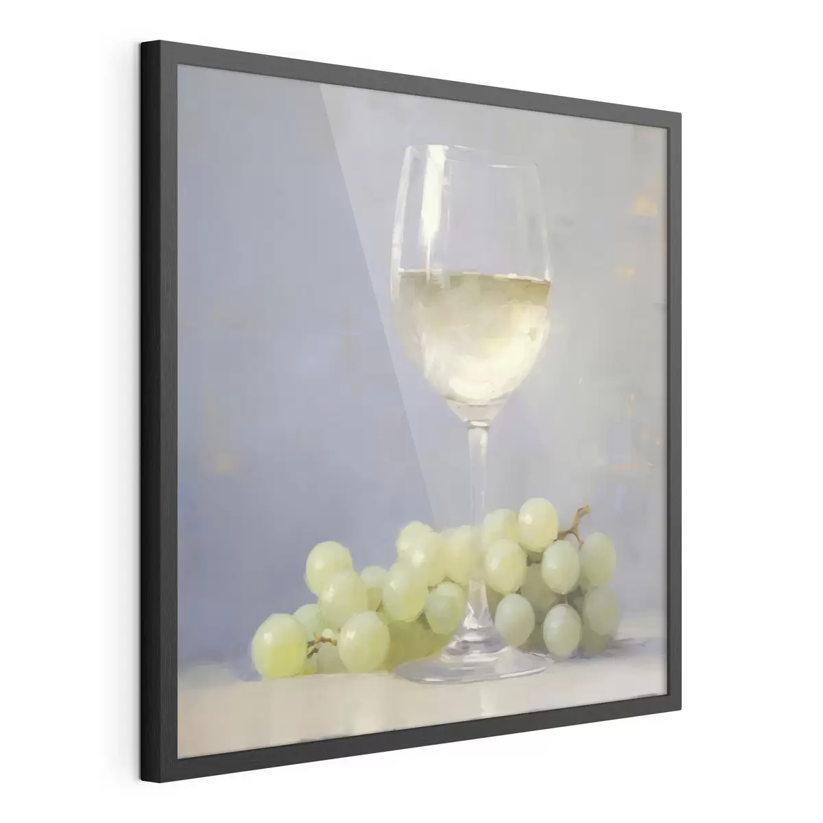 Poster Un bicchiere di vino e dell'uva, l'imitazione di un dipinto f51136