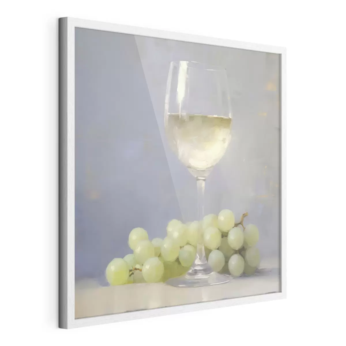 Poster Un bicchiere di vino e dell'uva, l'imitazione di un dipinto f51136