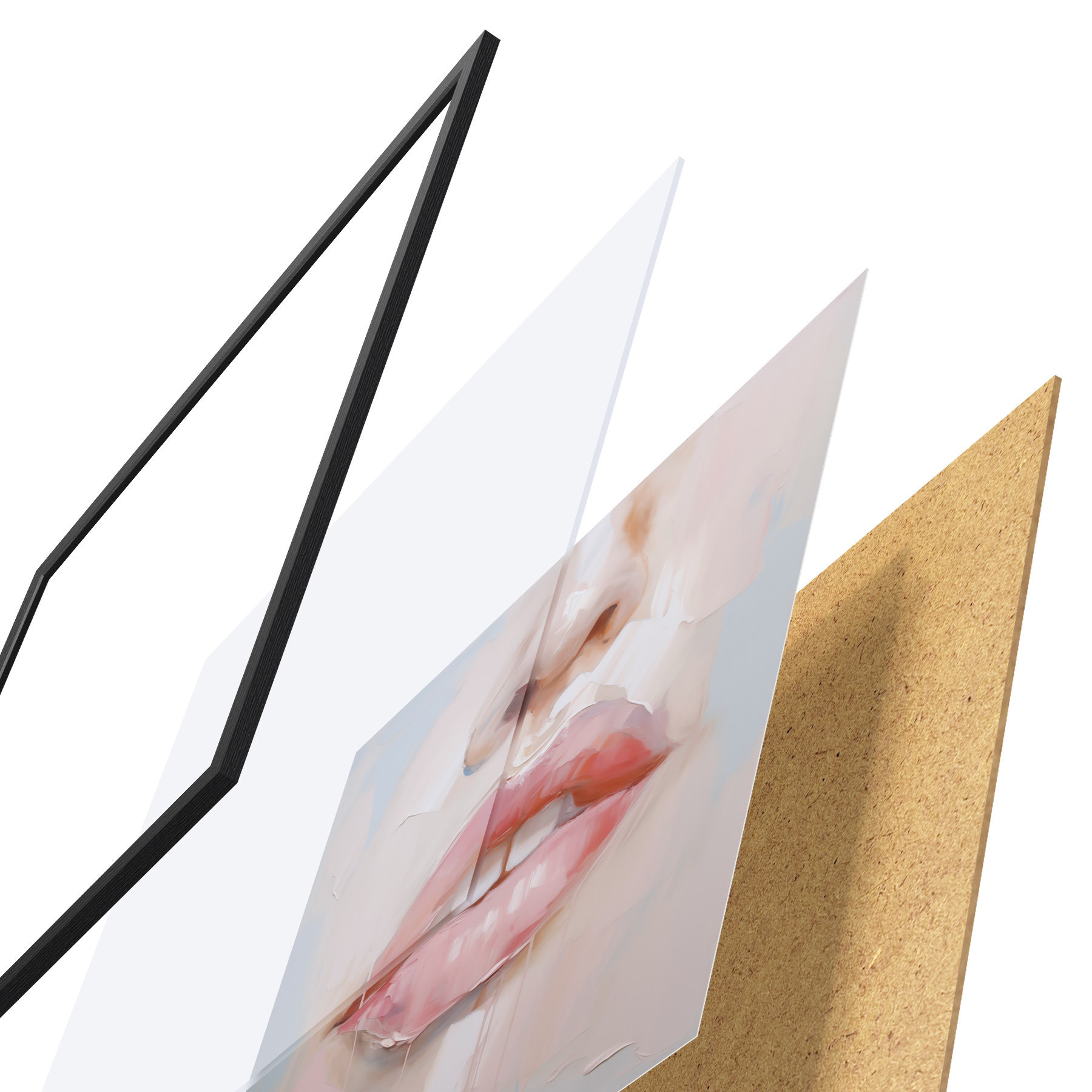 Poster Labbra, imitazione di un dipinto f51138
