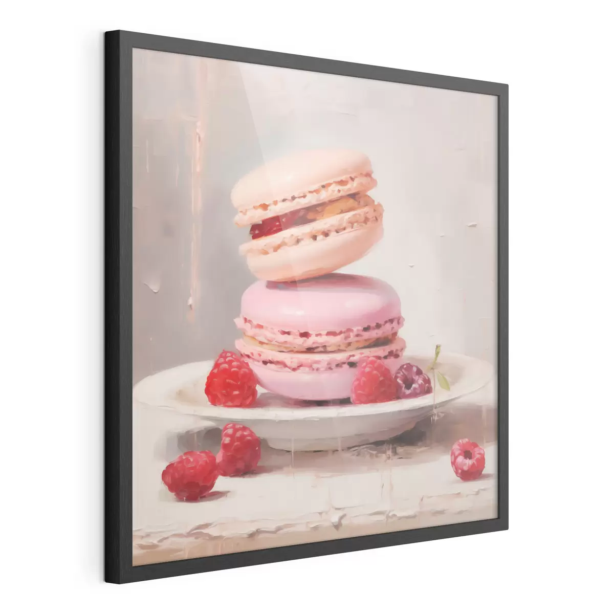 Poster Macaron su un piatto, come in un quadro f51143