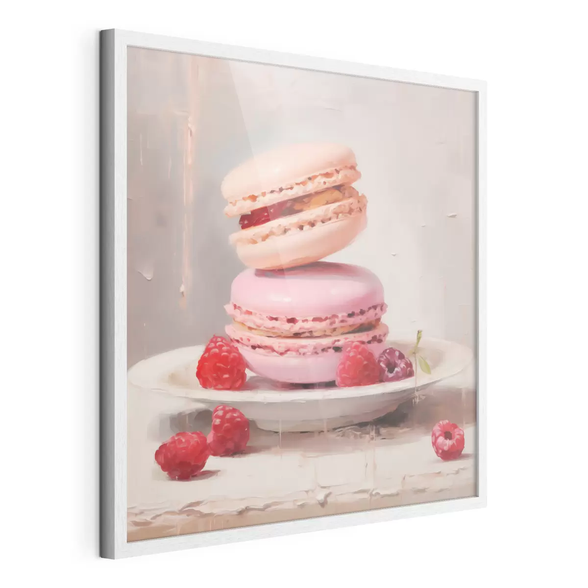 Poster Macaron su un piatto, come in un quadro f51143