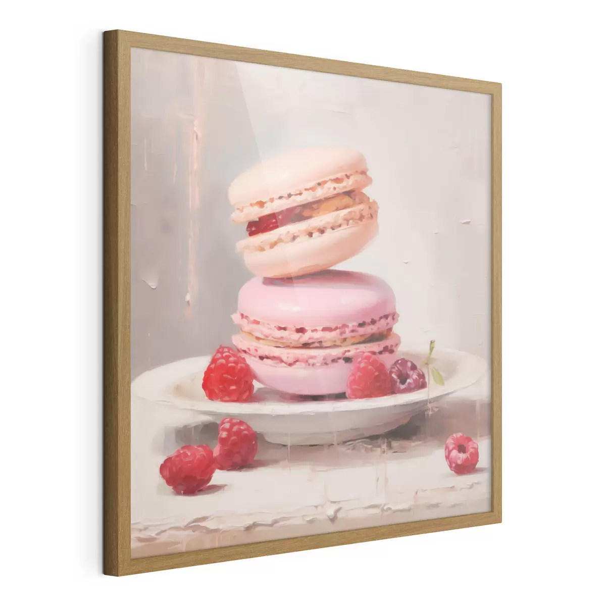 Poster Macaron su un piatto, come in un quadro f51143