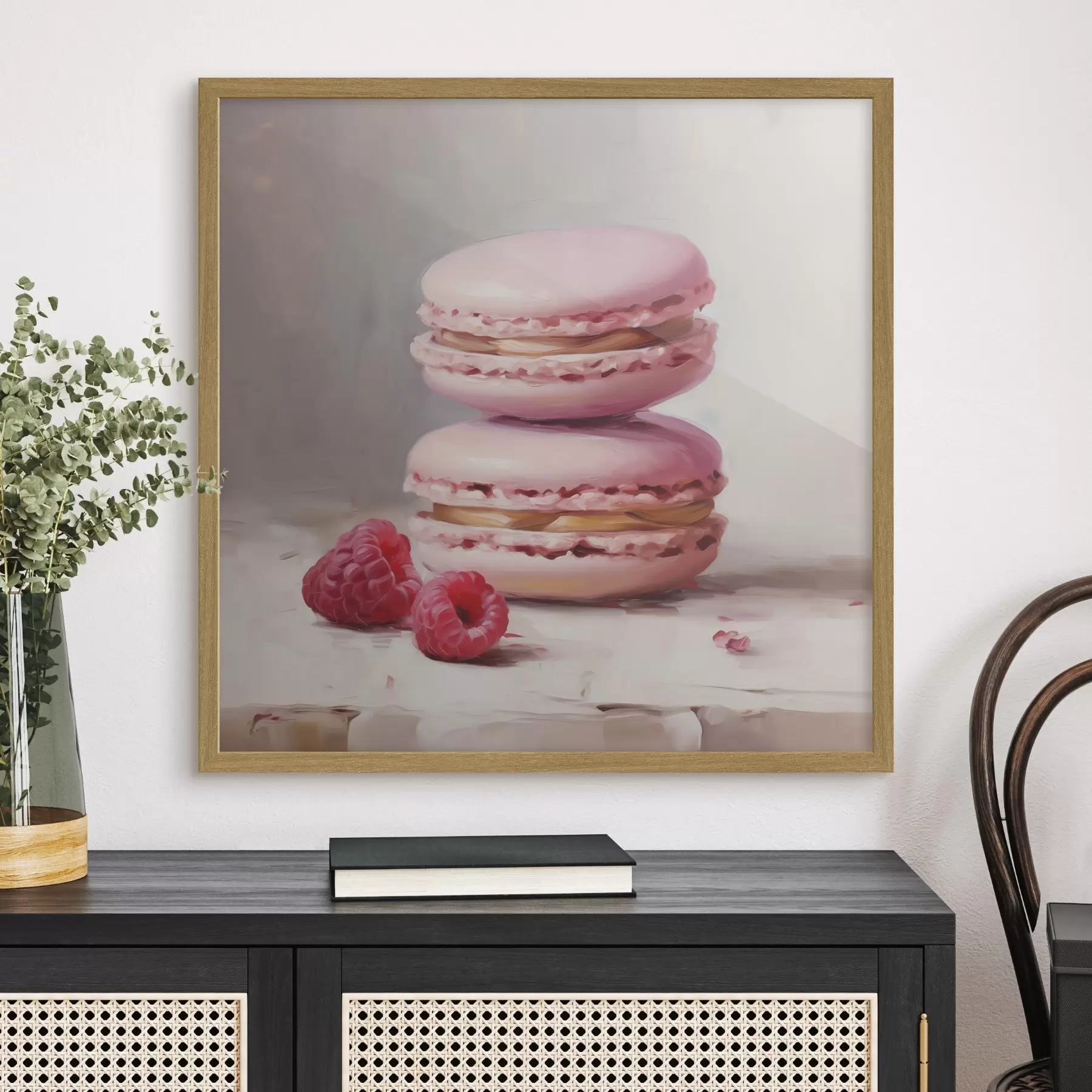 carta da parati Macaron e lamponi, imitazione di un dipinto nr. f51144