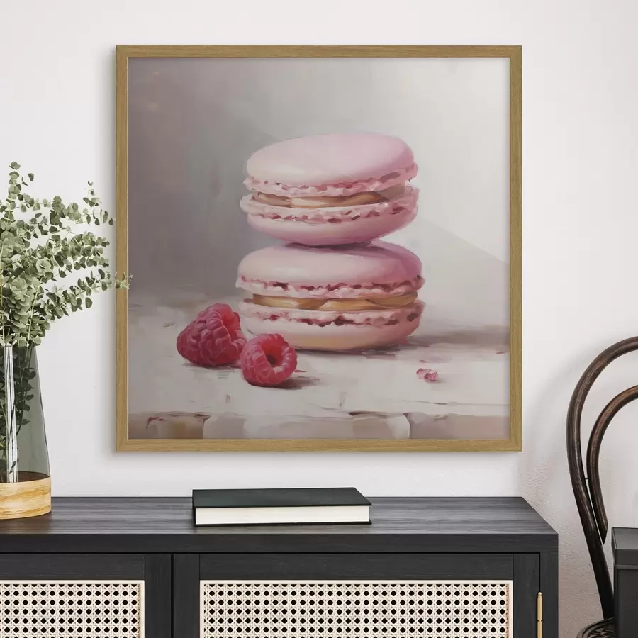 carta da parati Macaron e lamponi, imitazione di un dipinto nr. f51144