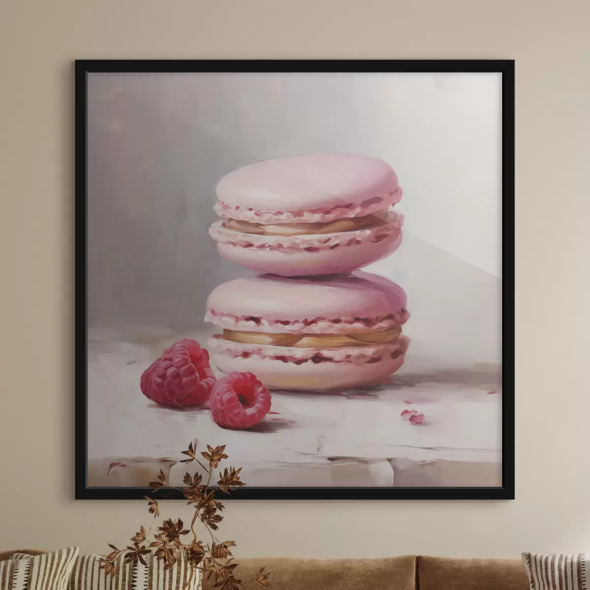 Poster Macaron e lamponi, imitazione di un dipinto f51144