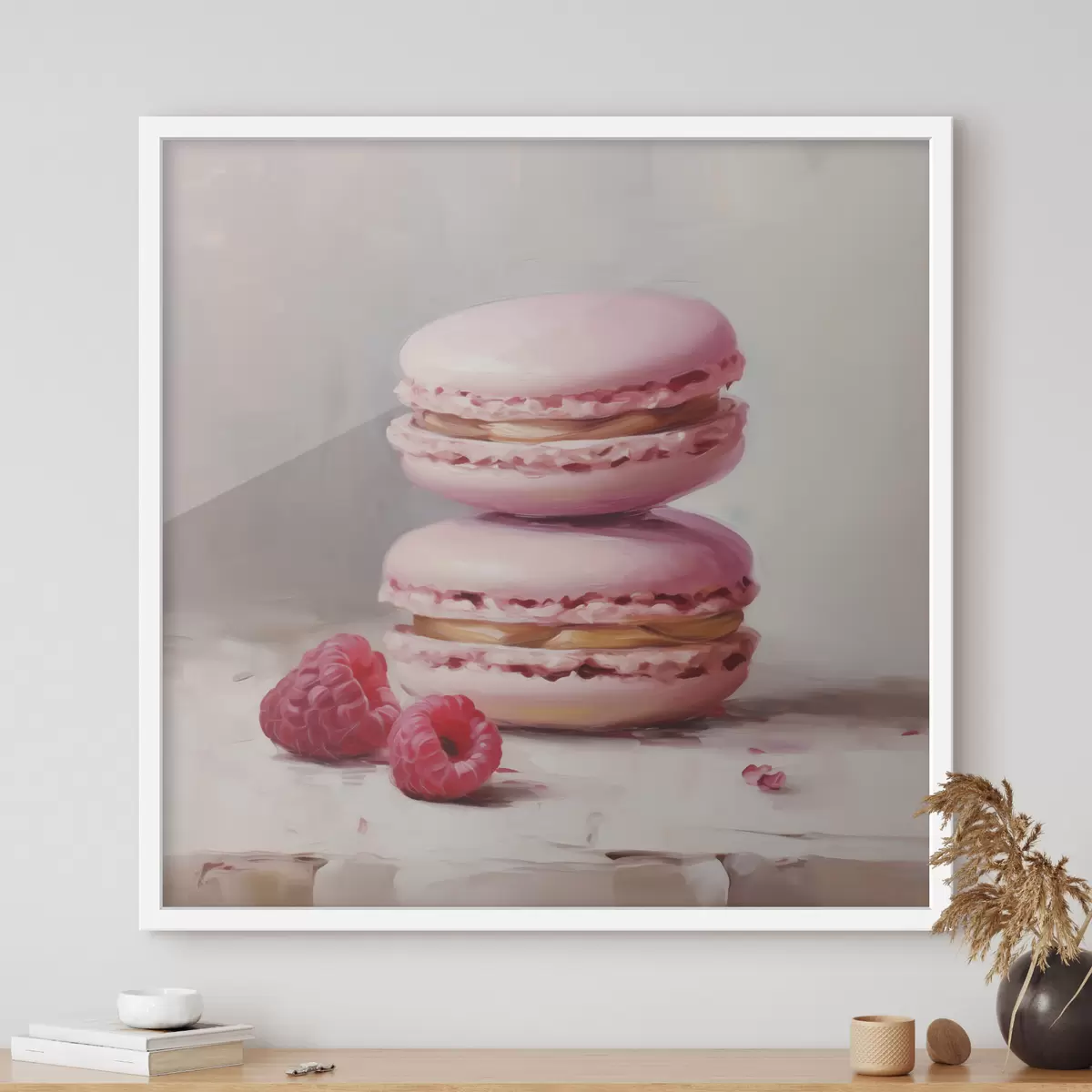 Poster Macaron e lamponi, imitazione di un dipinto f51144