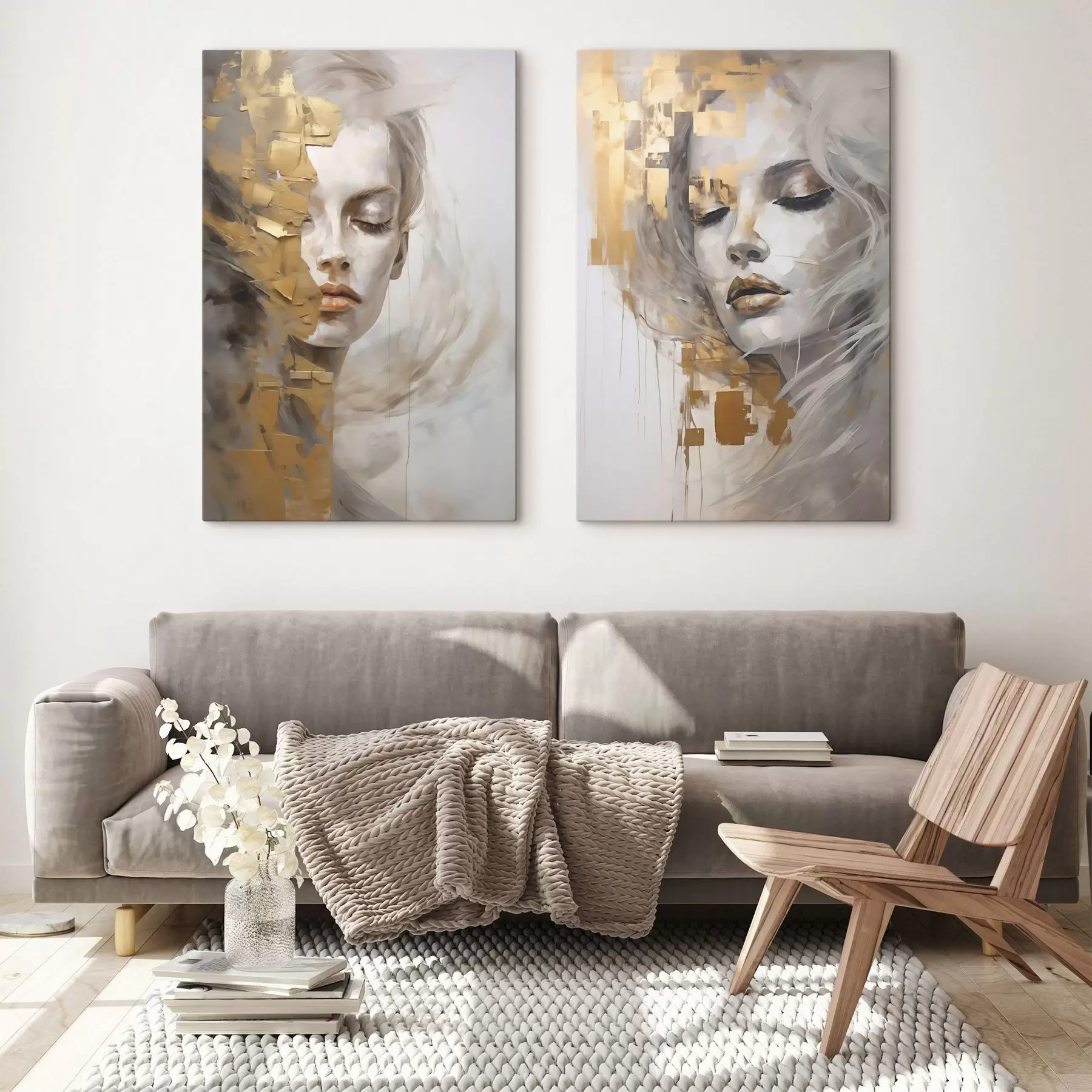 Quadro Ritratto astratto, imitazione di un dipinto nr. m31096