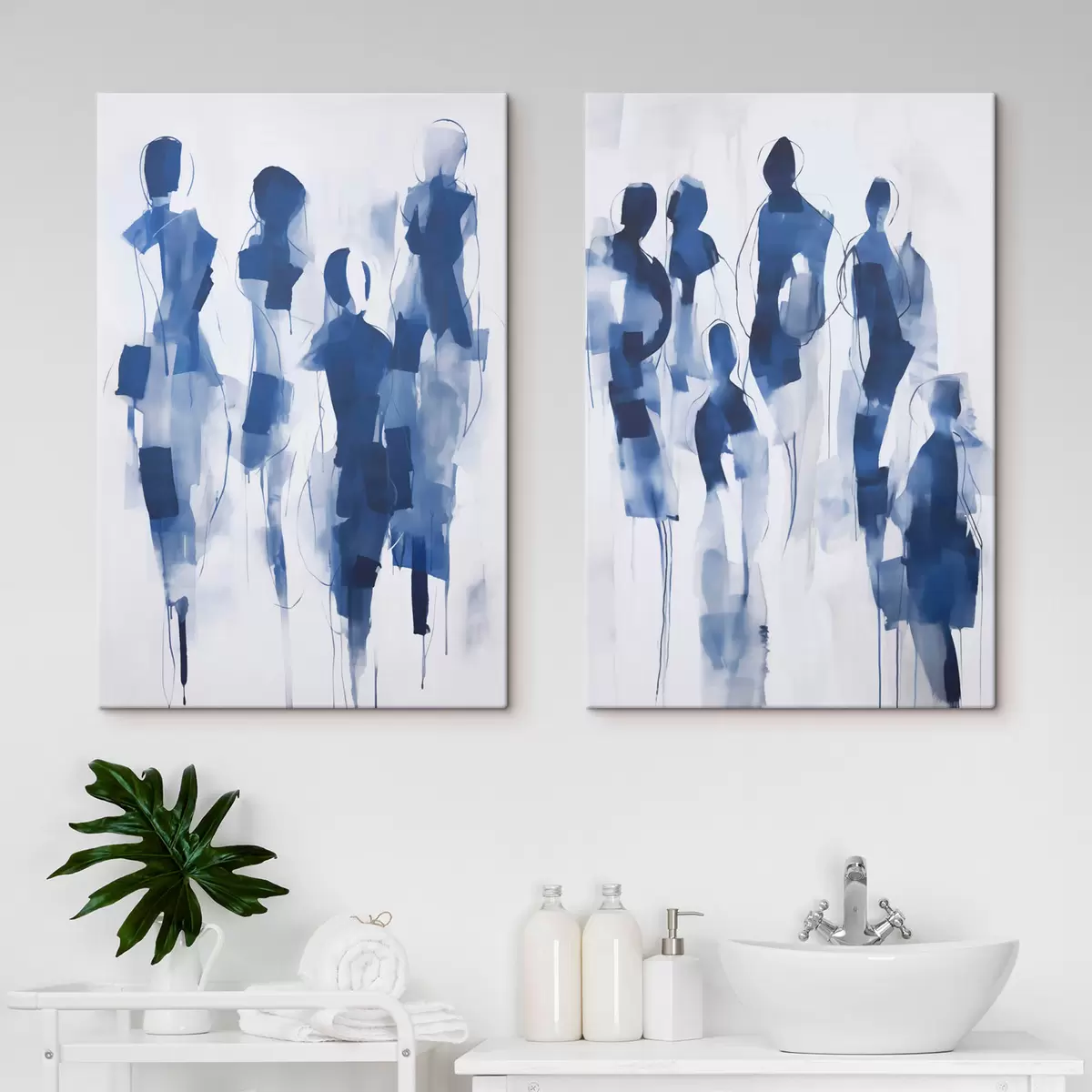 Quadro Silhouette astratte, imitazione della pittura nr. m31097