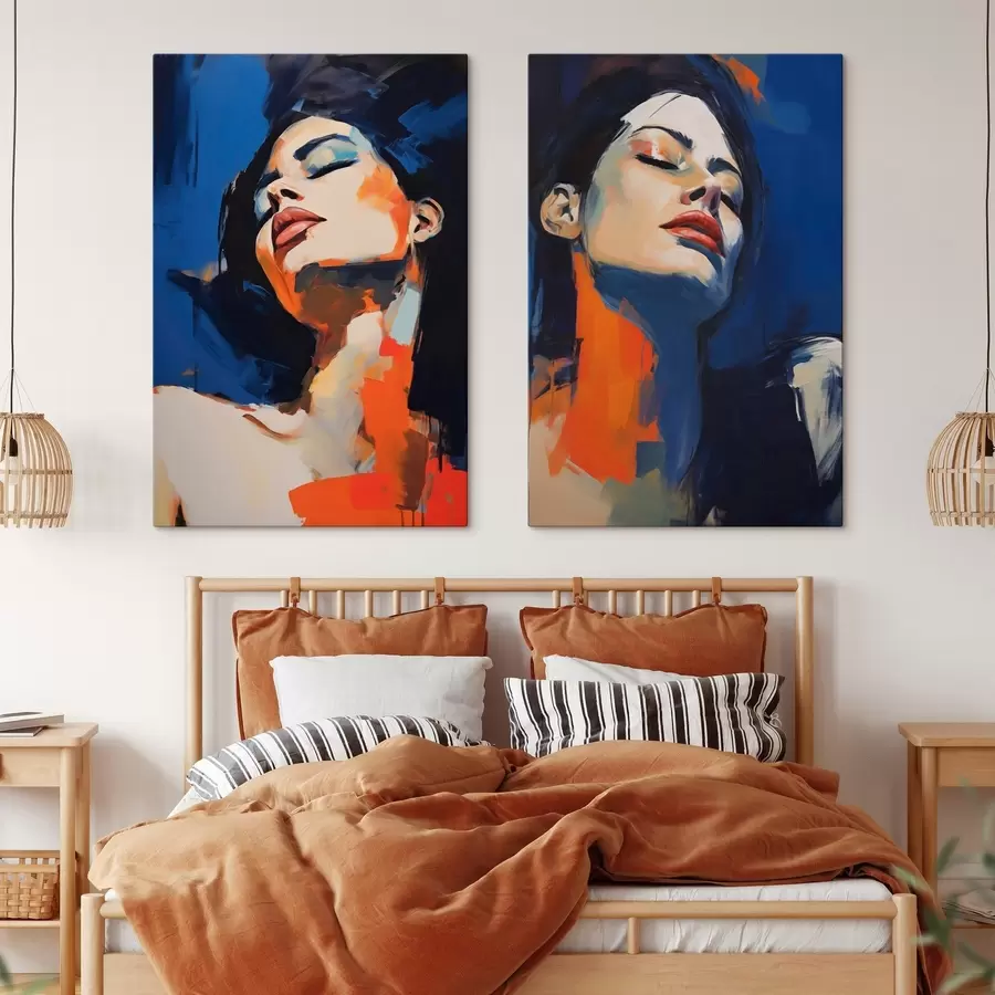 Quadro Ragazza addormentata, imitazione di un dipinto nr. m31101