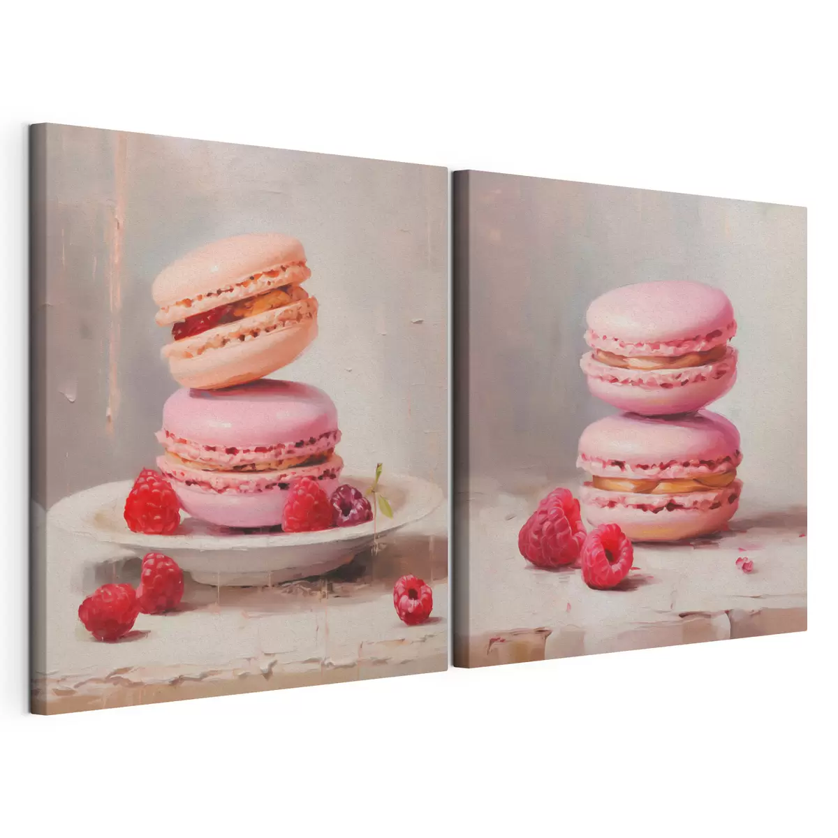 Quadro Macaron e lamponi, imitazione di un dipinto nr. m31103