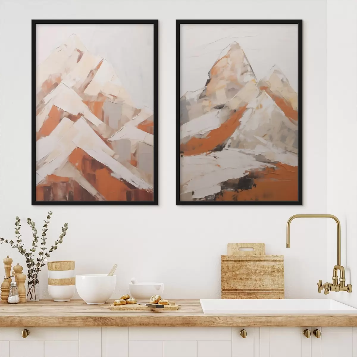 Poster Montagne, imitazione di un dipinto d31094