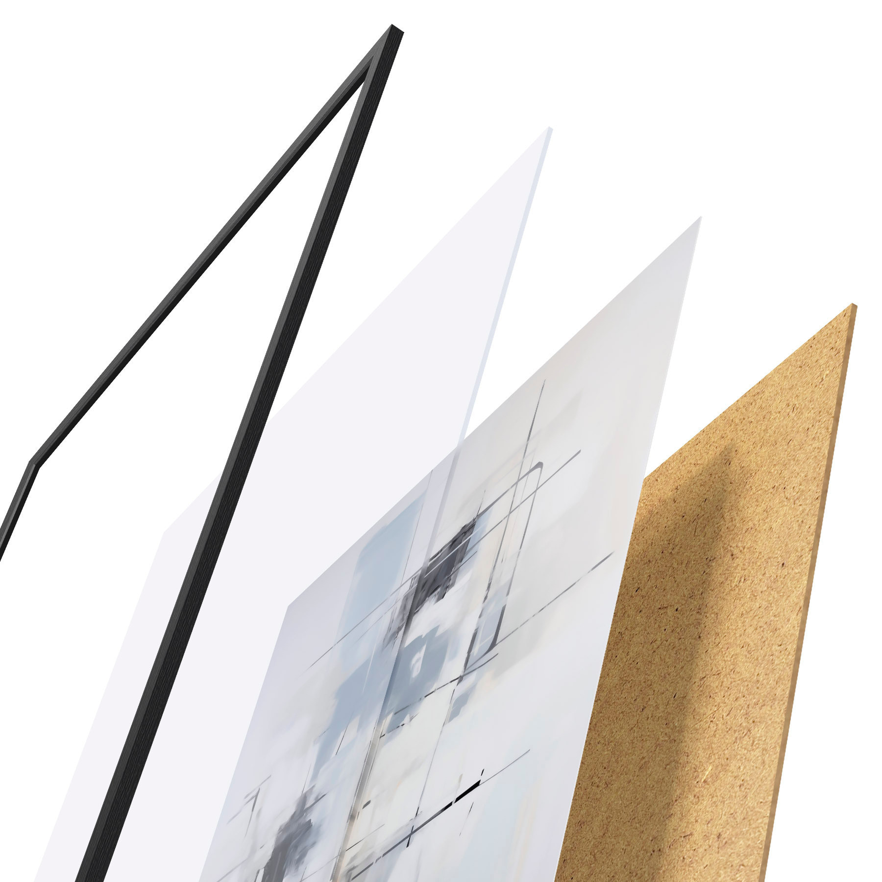 Poster Astrazione caotica, imitazione della pittura d31095