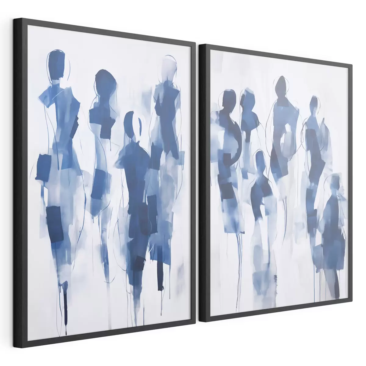 Poster Silhouette astratte, imitazione della pittura d31097