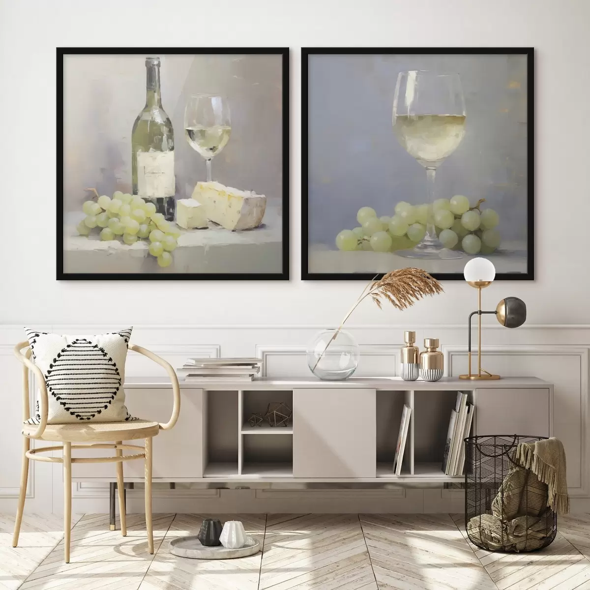 Poster Vino e uva, imitazione di un dipinto d31099