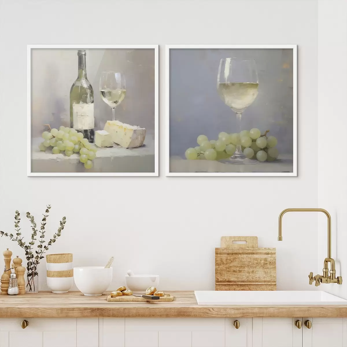 Poster Vino e uva, imitazione di un dipinto d31099