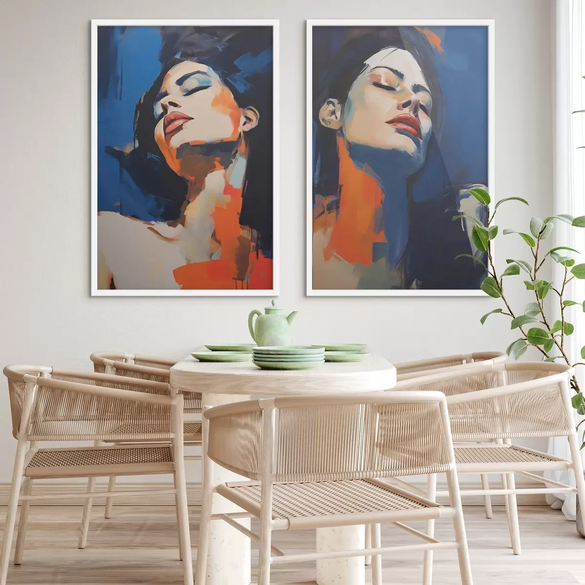 Poster Ragazza addormentata, imitazione di un dipinto d31101
