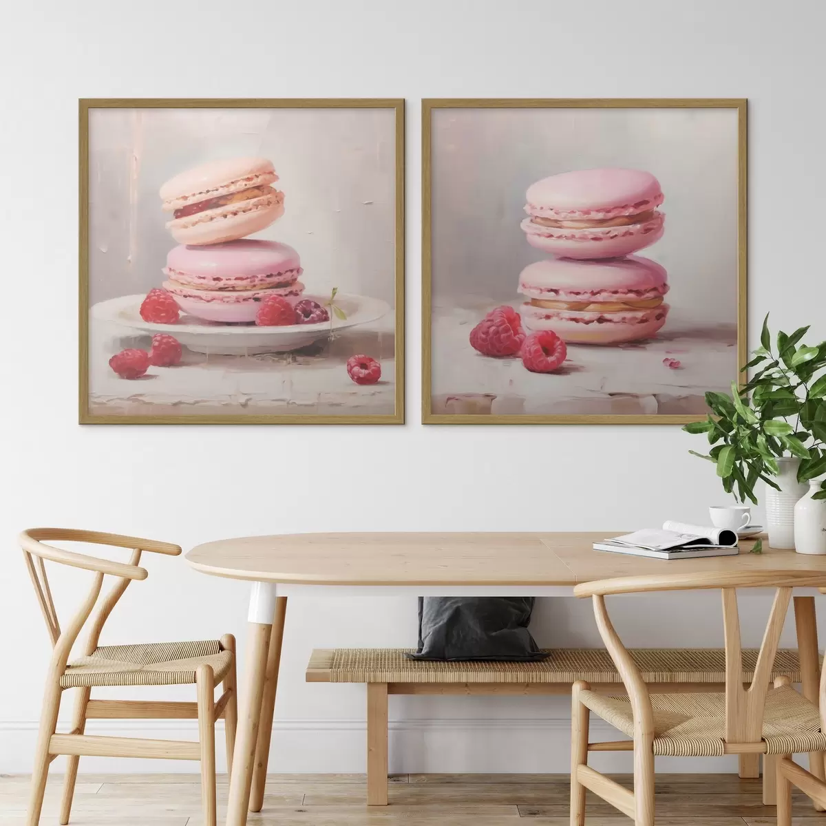 Poster Macaron e lamponi, imitazione di un dipinto d31103