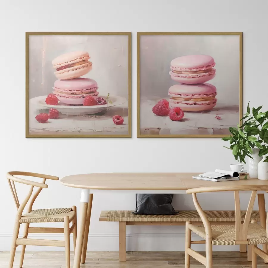 carta da parati Macaron e lamponi, imitazione di un dipinto nr. d31103