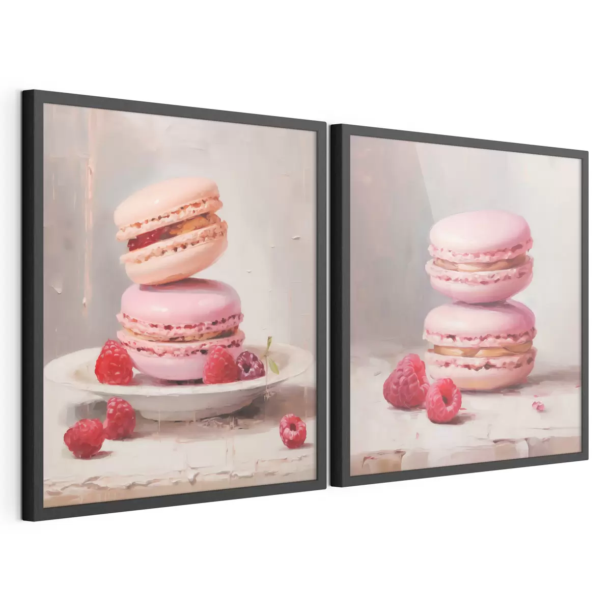 Poster Macaron e lamponi, imitazione di un dipinto d31103