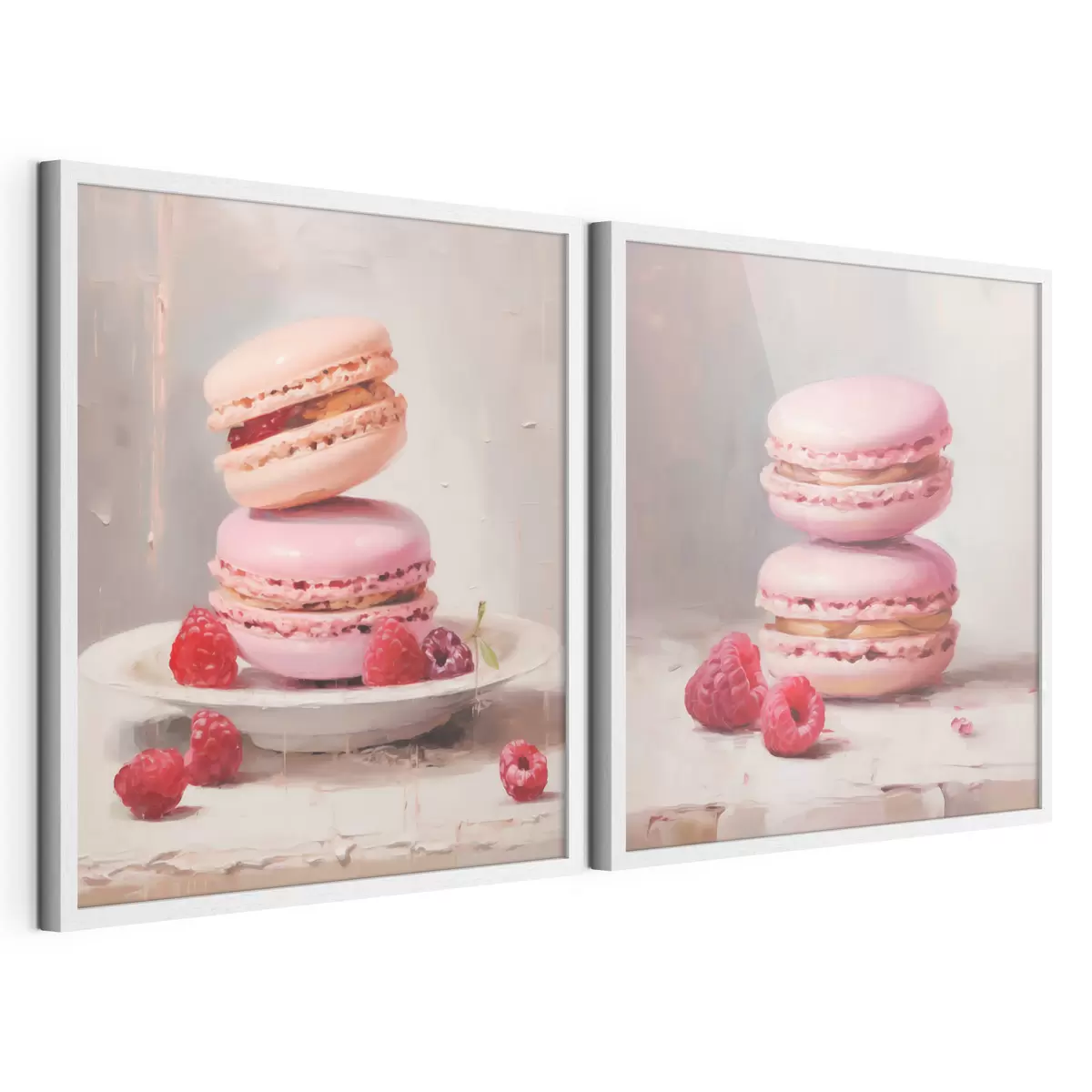 Poster Macaron e lamponi, imitazione di un dipinto d31103