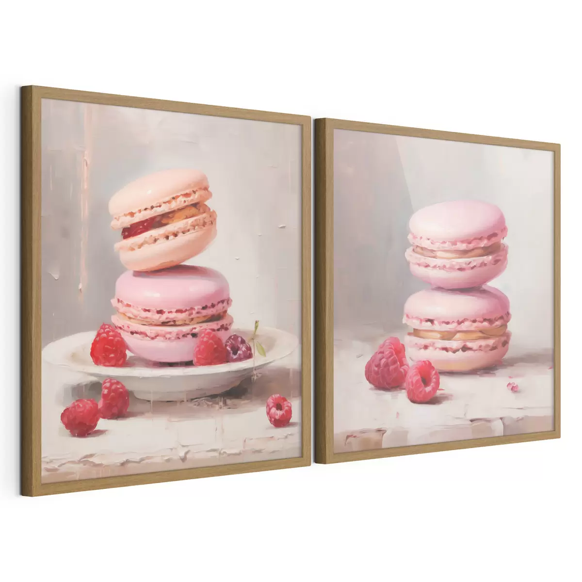 Poster Macaron e lamponi, imitazione di un dipinto d31103