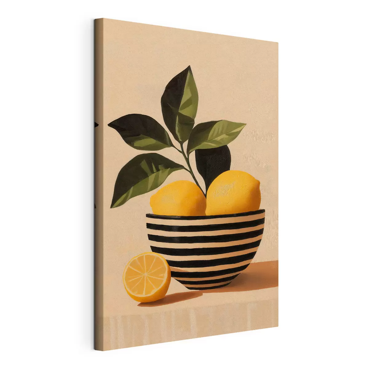 Quadro Limoni in una ciotola a strisce nr. s51046