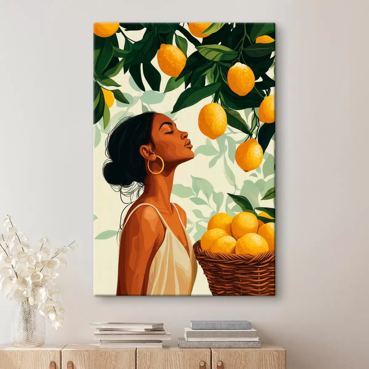 Quadro Una ragazza tra i limoni nr. s51049