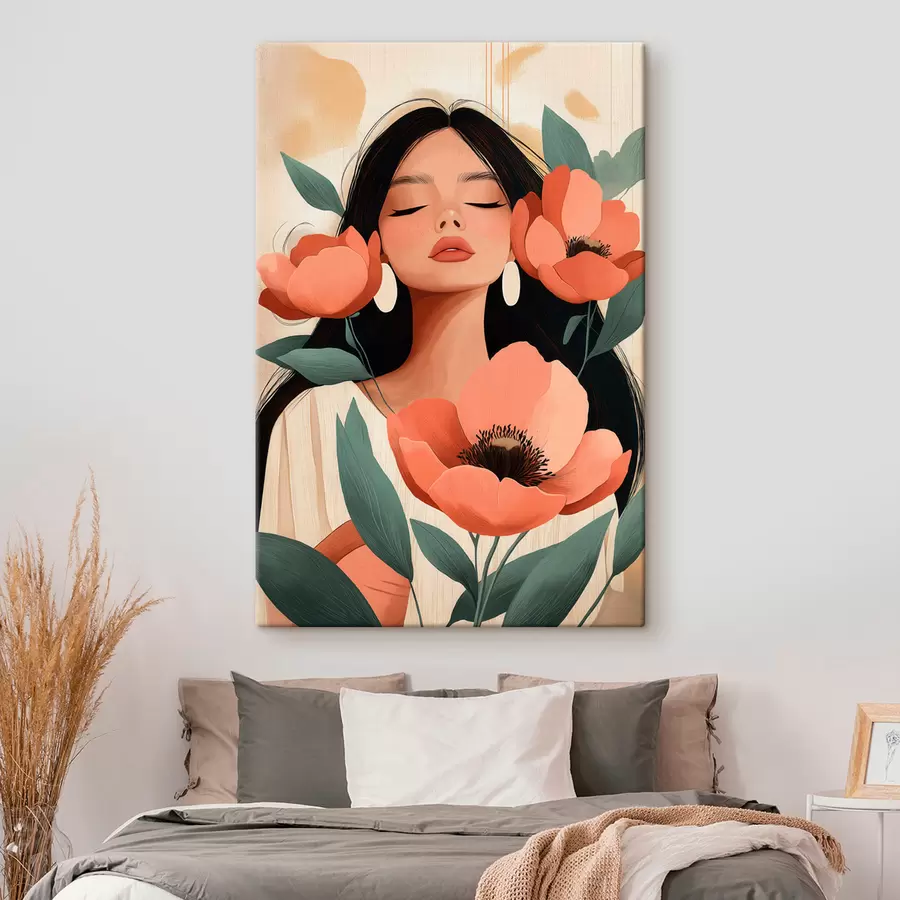 Quadro Una ragazza con i papaveri nr. s51050