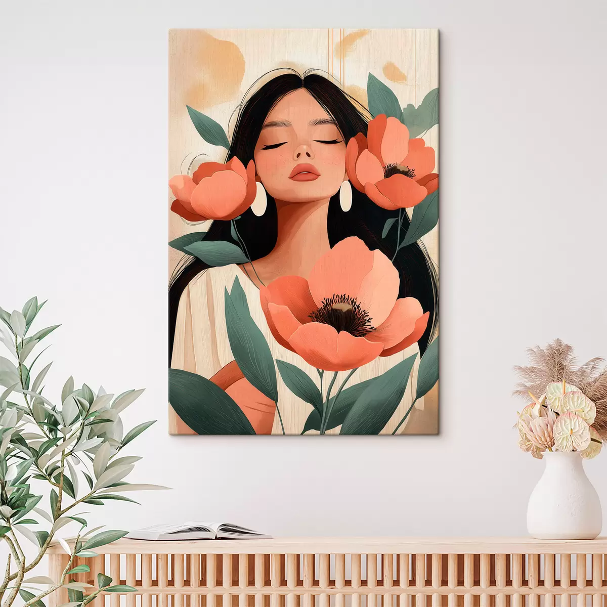 Quadro Una ragazza con i papaveri nr. s51050
