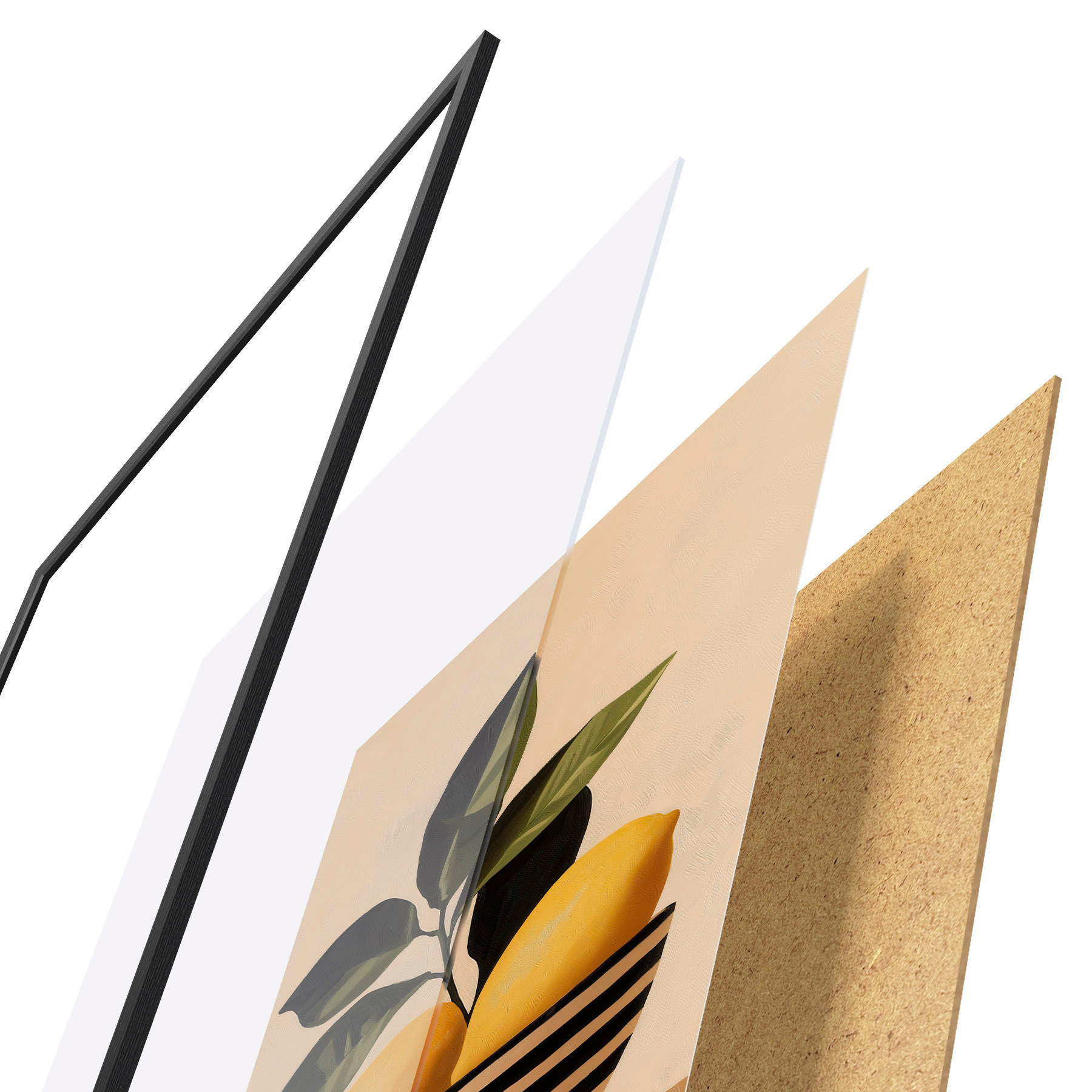 Poster Limoni in una ciotola a strisce f51046