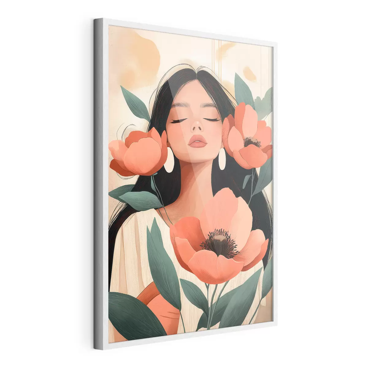 Poster Una ragazza con i papaveri f51050
